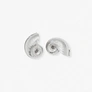Silverfärgade örhängen i snäckform - 30 mm