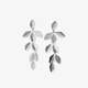 Silverfärgade örhängen - hängande löv, 77mm