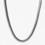 Silverfärgat halsband, fiskbenskedja, 42+7cm