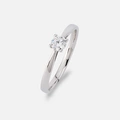 Solitärring 18k vitguld med 0,3 ct labbodlad diamant - 15,5