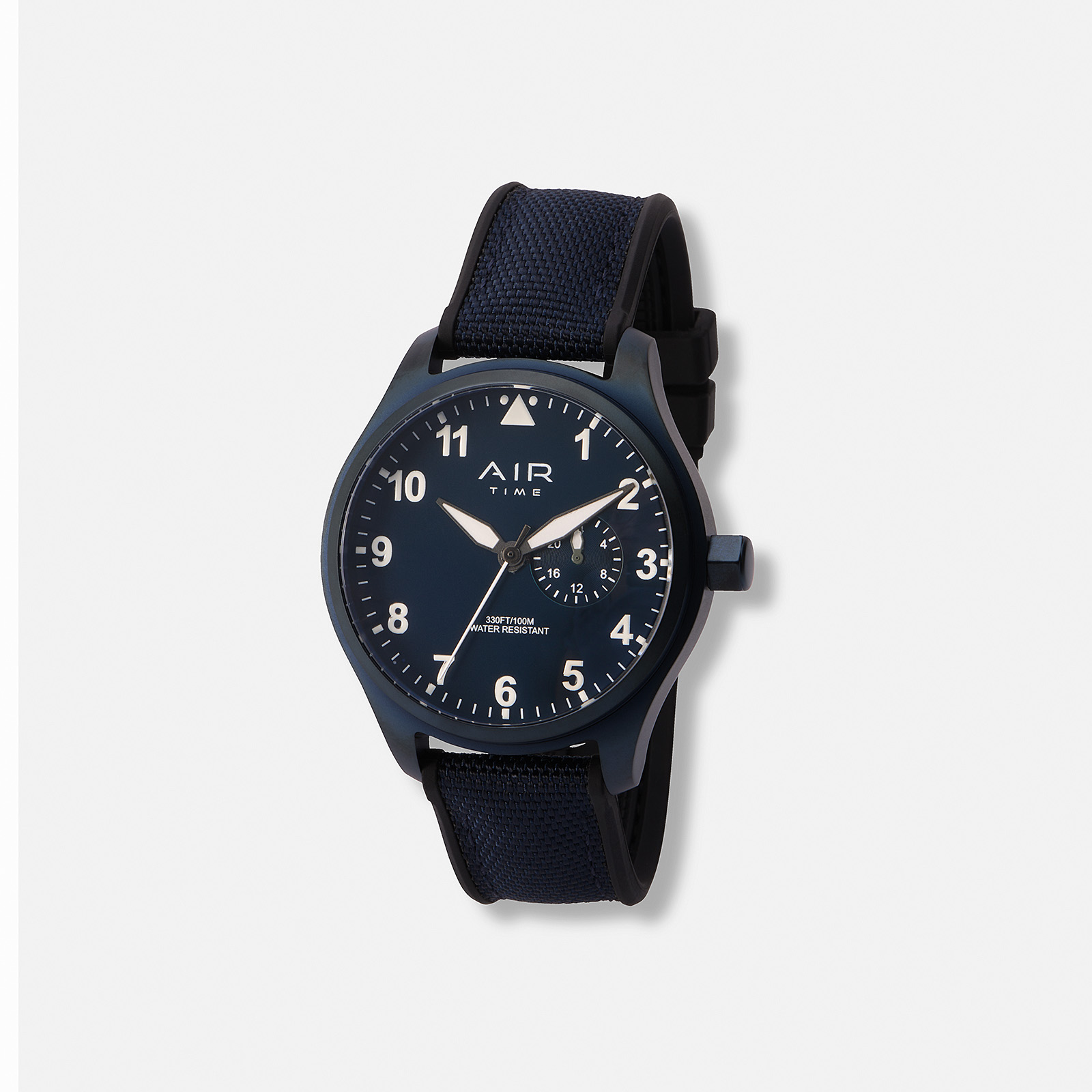 Air Time herrklocka, blå, gummiband - 44 mm