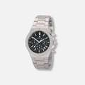 Black Oak Master Chrono metallband silver/svart - 42 mm