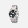 Black Oak Master Chrono metallband silver/svart - 42 mm