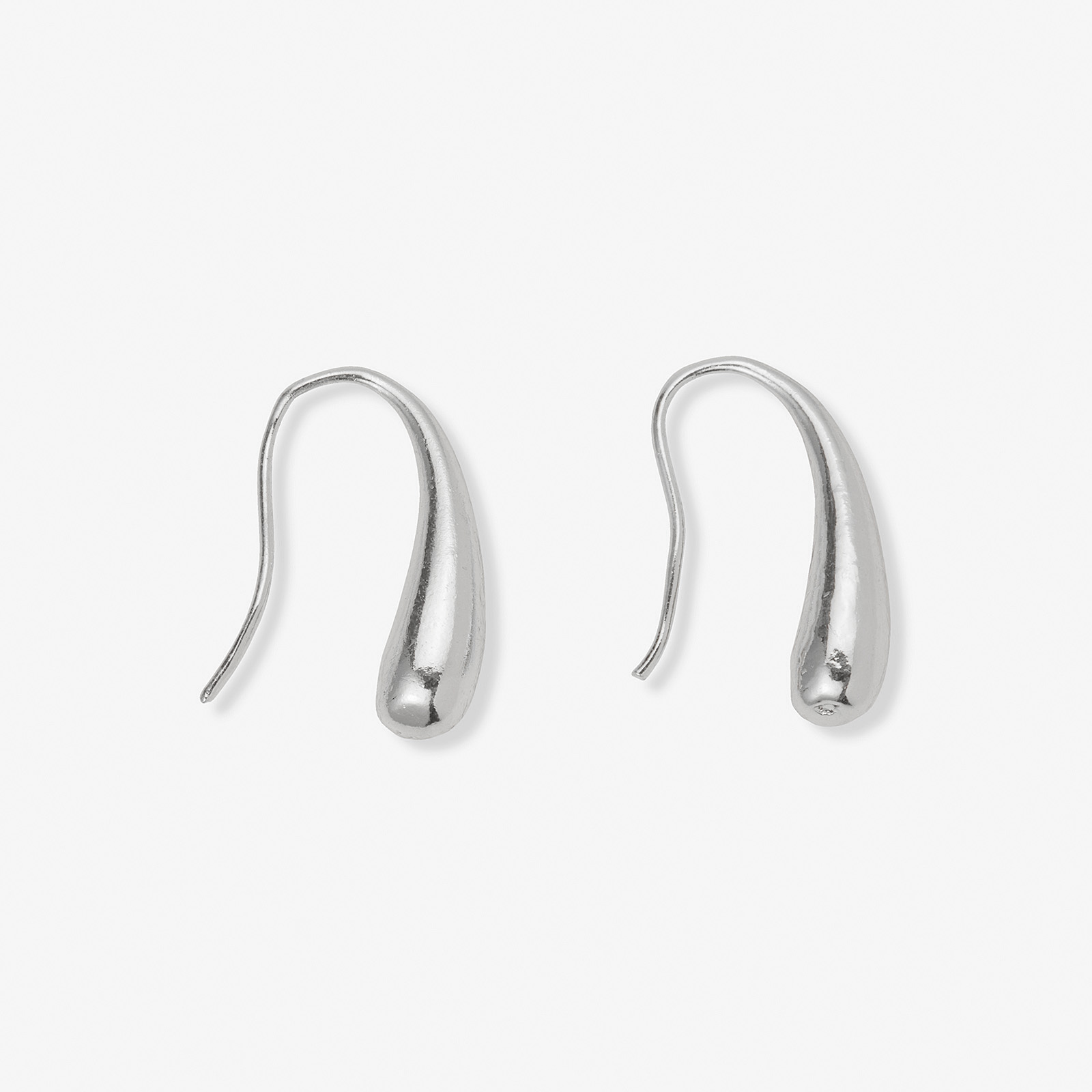 Silverfärgade örhängen, tunna droppar - 20 mm