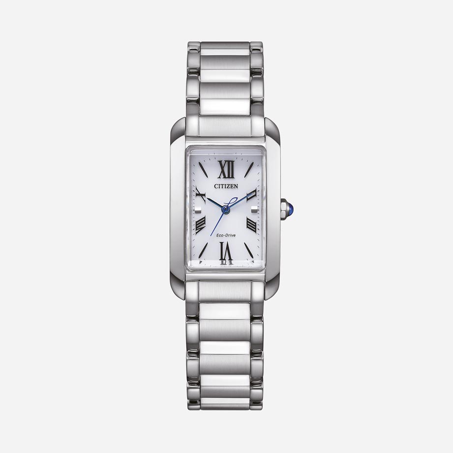 Citizen Eco-Drive L, metallband silver/vit - 19 mm