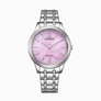 Citizen Elegance Eco-Drive metallband, silver/rosa - EM0411-71X