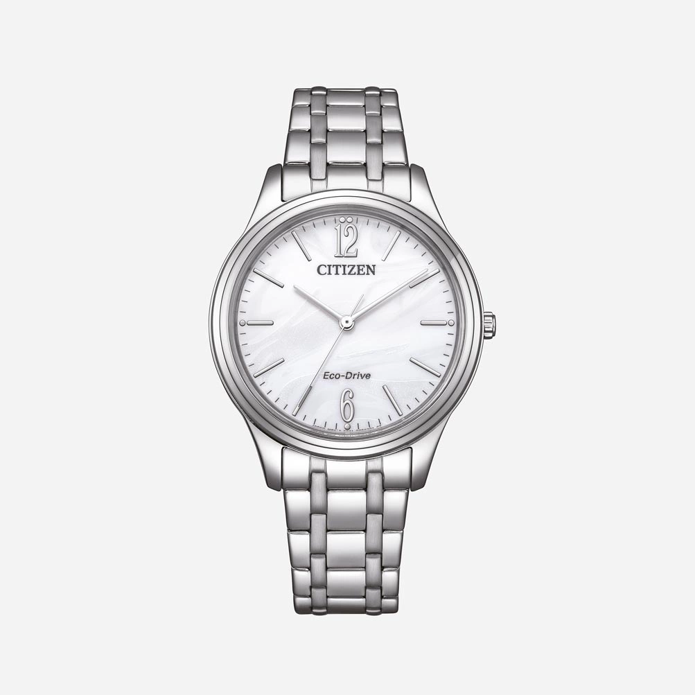 Citizen Elegance Eco-Drive metallband, silver/pärlemor - EM0411-71A