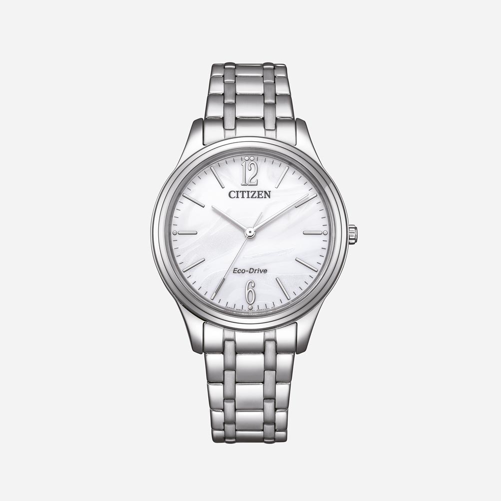 Citizen Elegance Eco-Drive metallband, silver/pärlemor - EM0411-71A