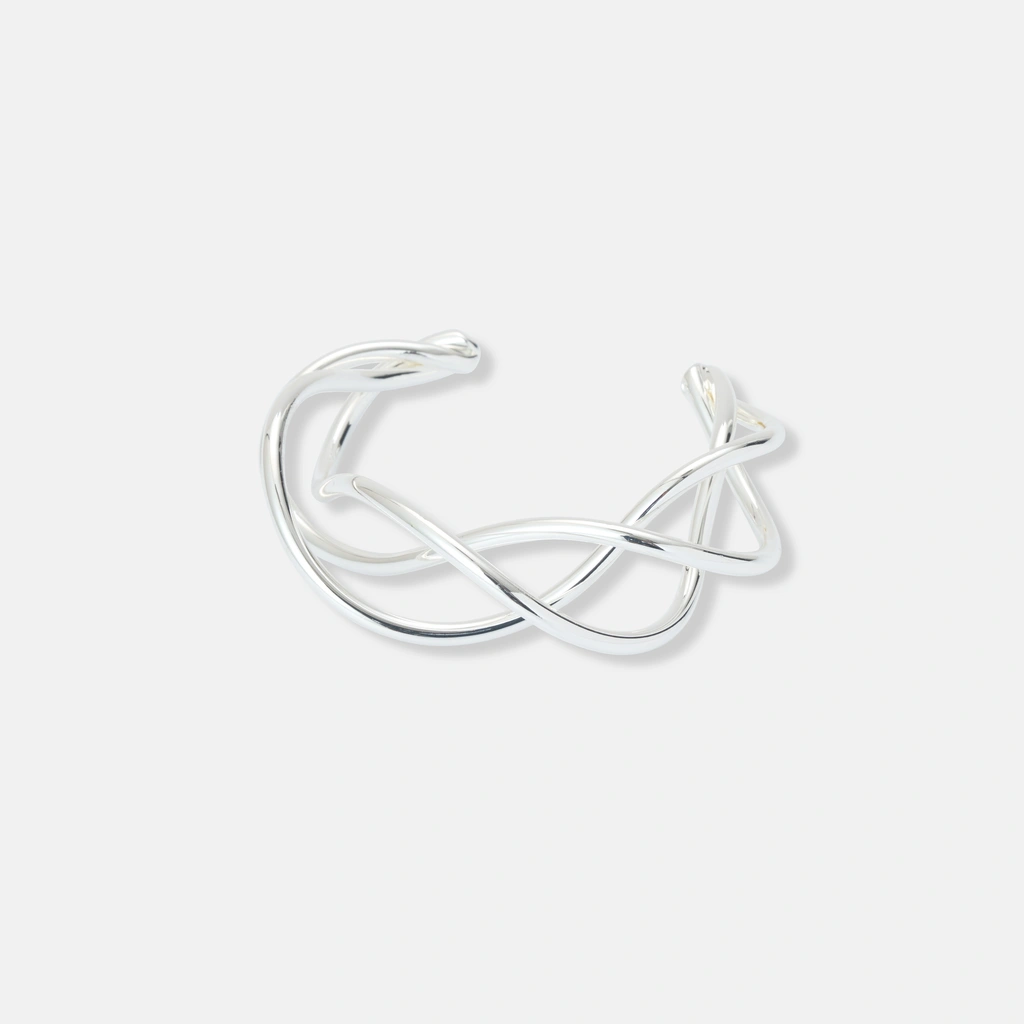 Guldpläterat vridet armband, bangle