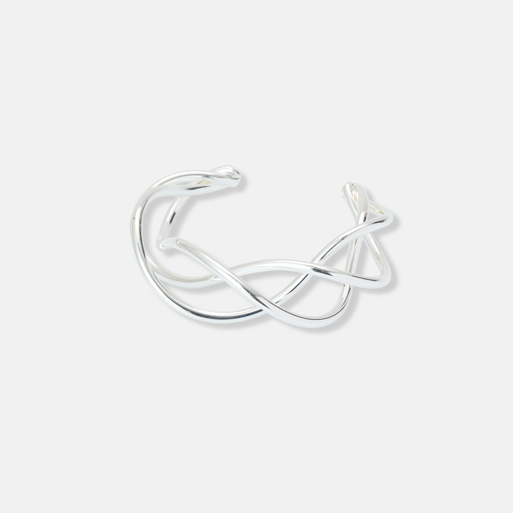 Guldpläterat vridet armband, bangle