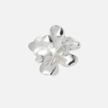 Silverpläterad ring med blomma, onesize