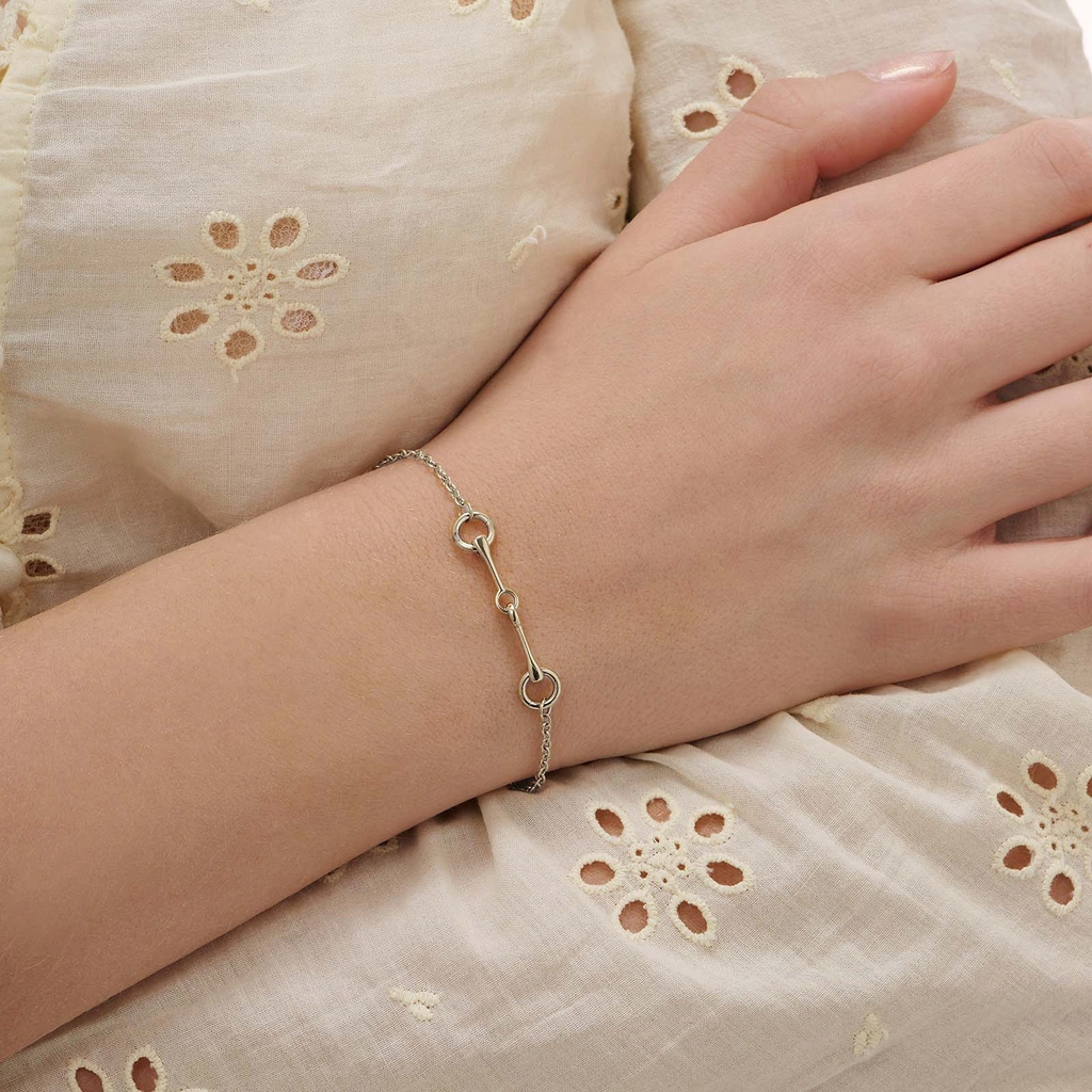 Stålarmband med tränsbett - 17+3 cm