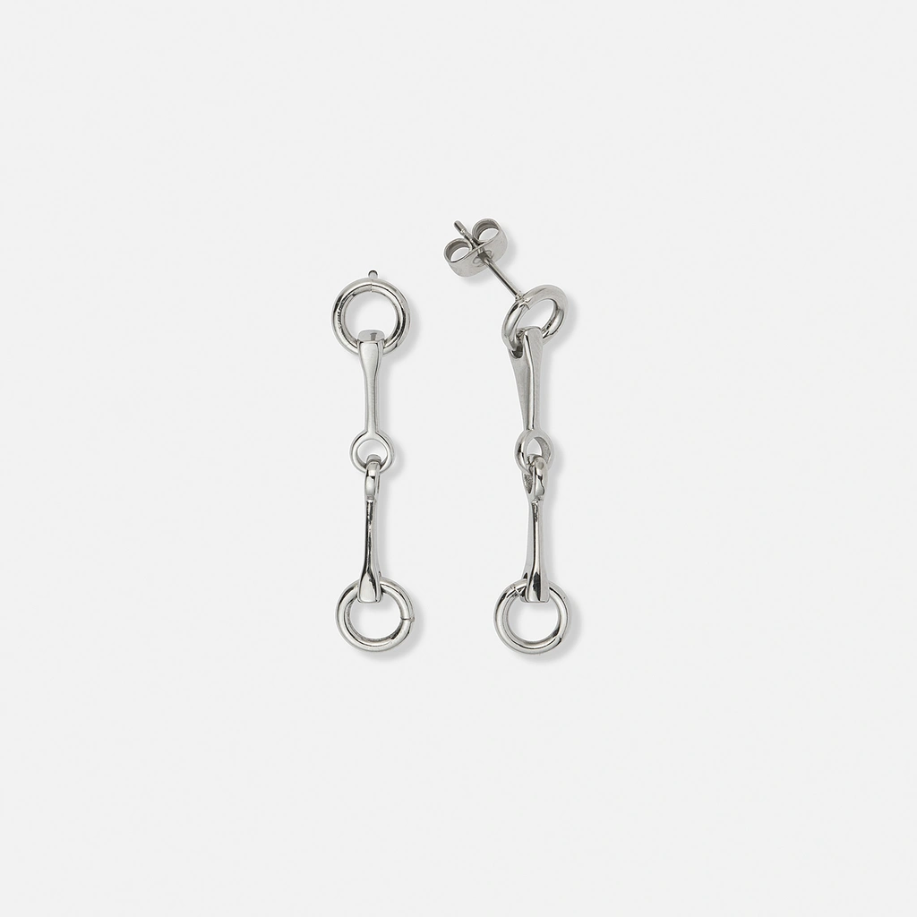 Stålörhängen med tränsbett 37 mm