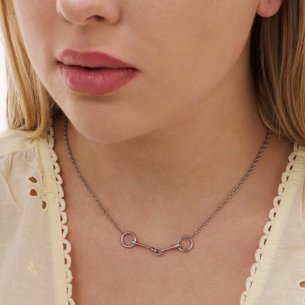 Stålhalsband med tränsbett - 40+5 cm