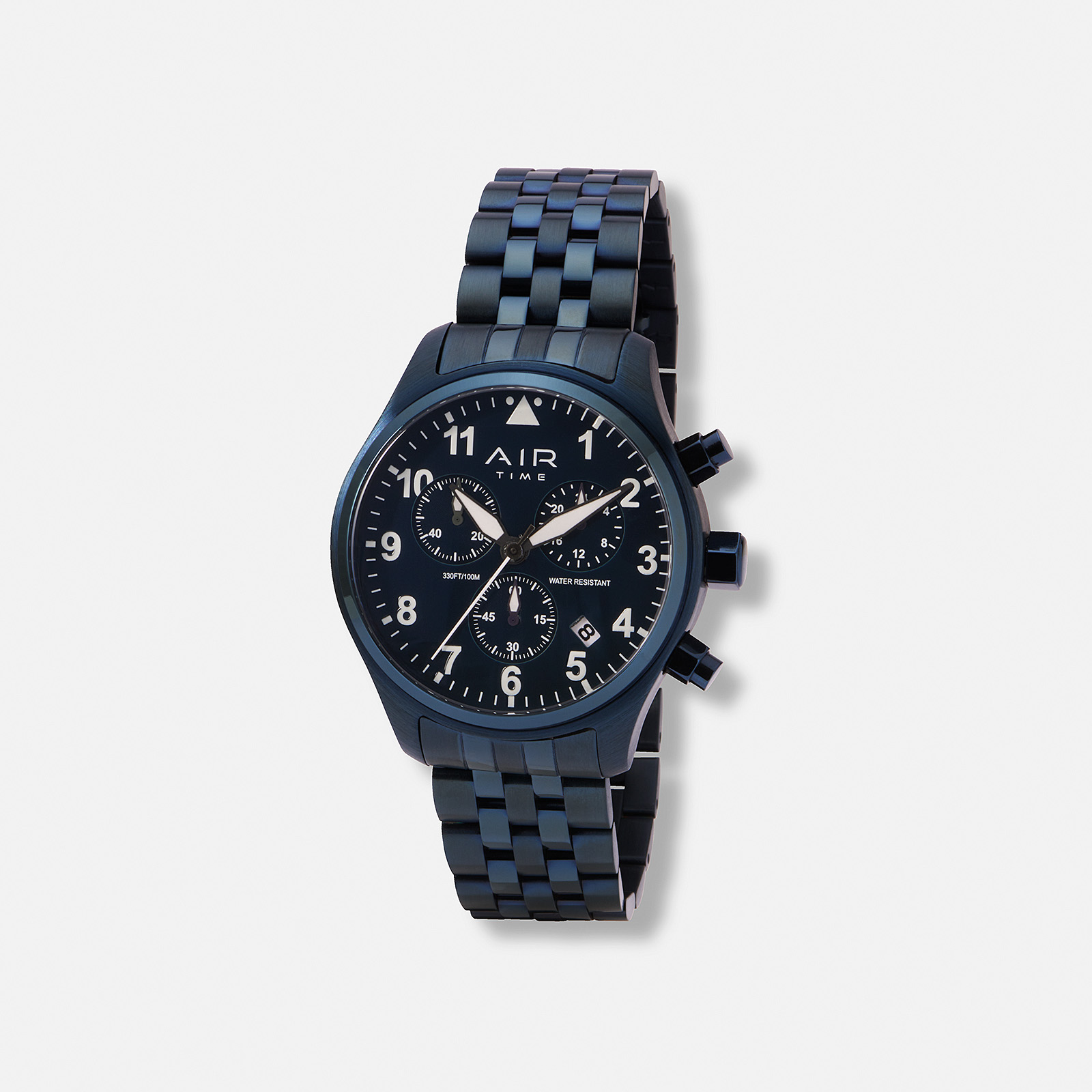 Air Time Chrono, blå tavla & metallband - 42 mm