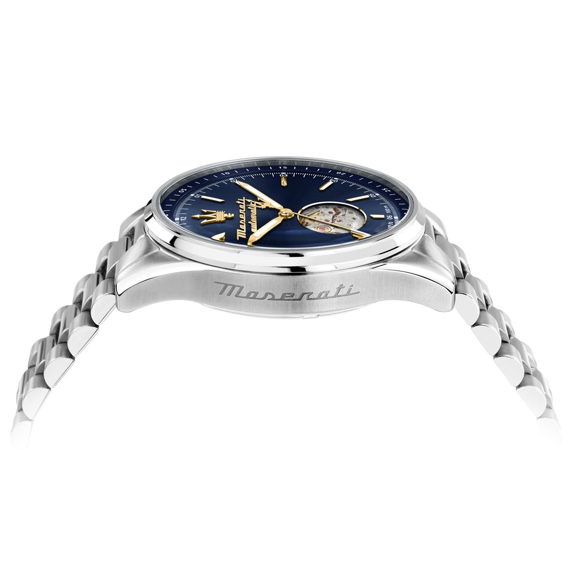 Maserati Sorpasso automatisk metallband blå/stål  - R8823124002