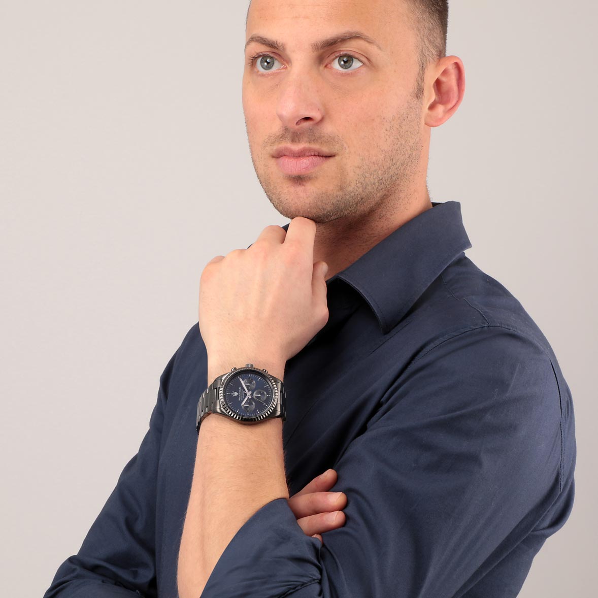 Maserati Competizione metallband blå/svart  - R8853100019