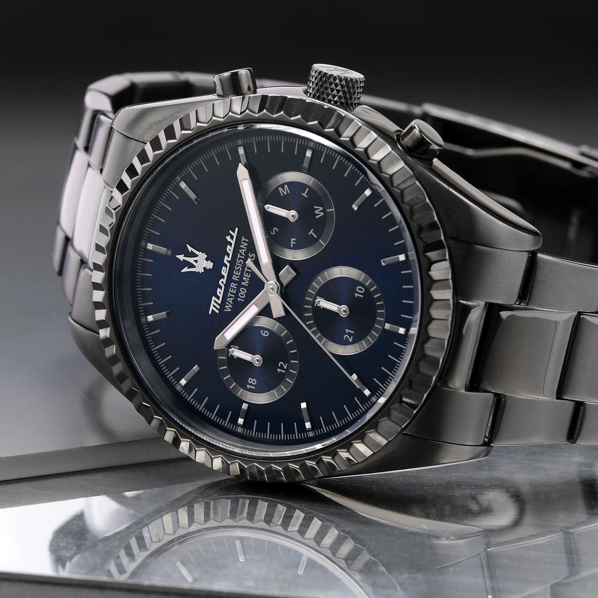 Maserati Competizione metallband blå/svart  - R8853100019