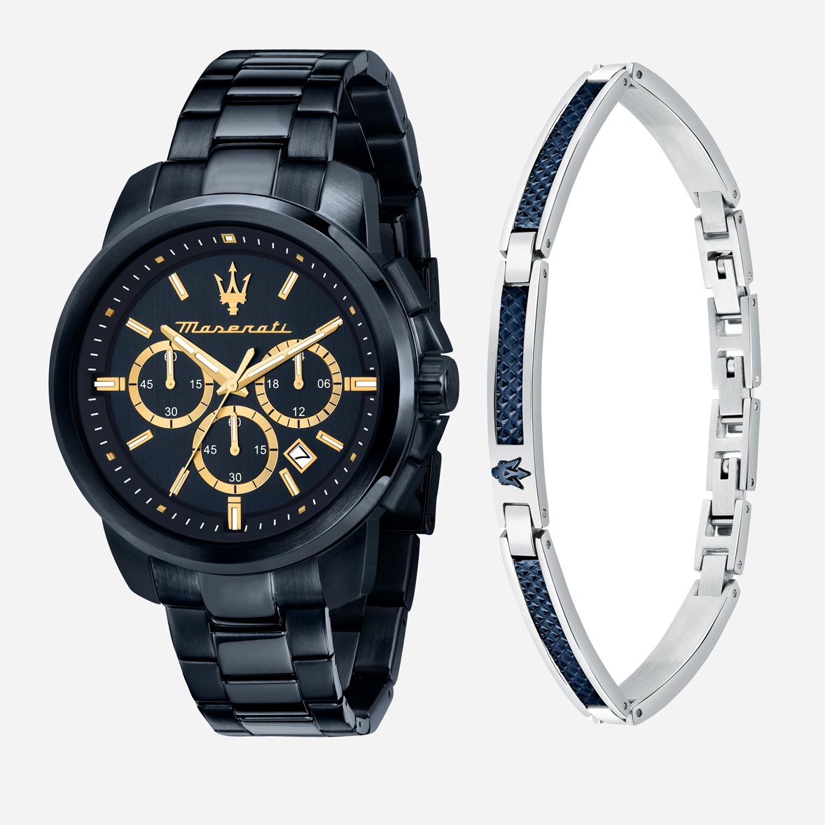 Maserati Successo metallband blå/stål  - R8873621042