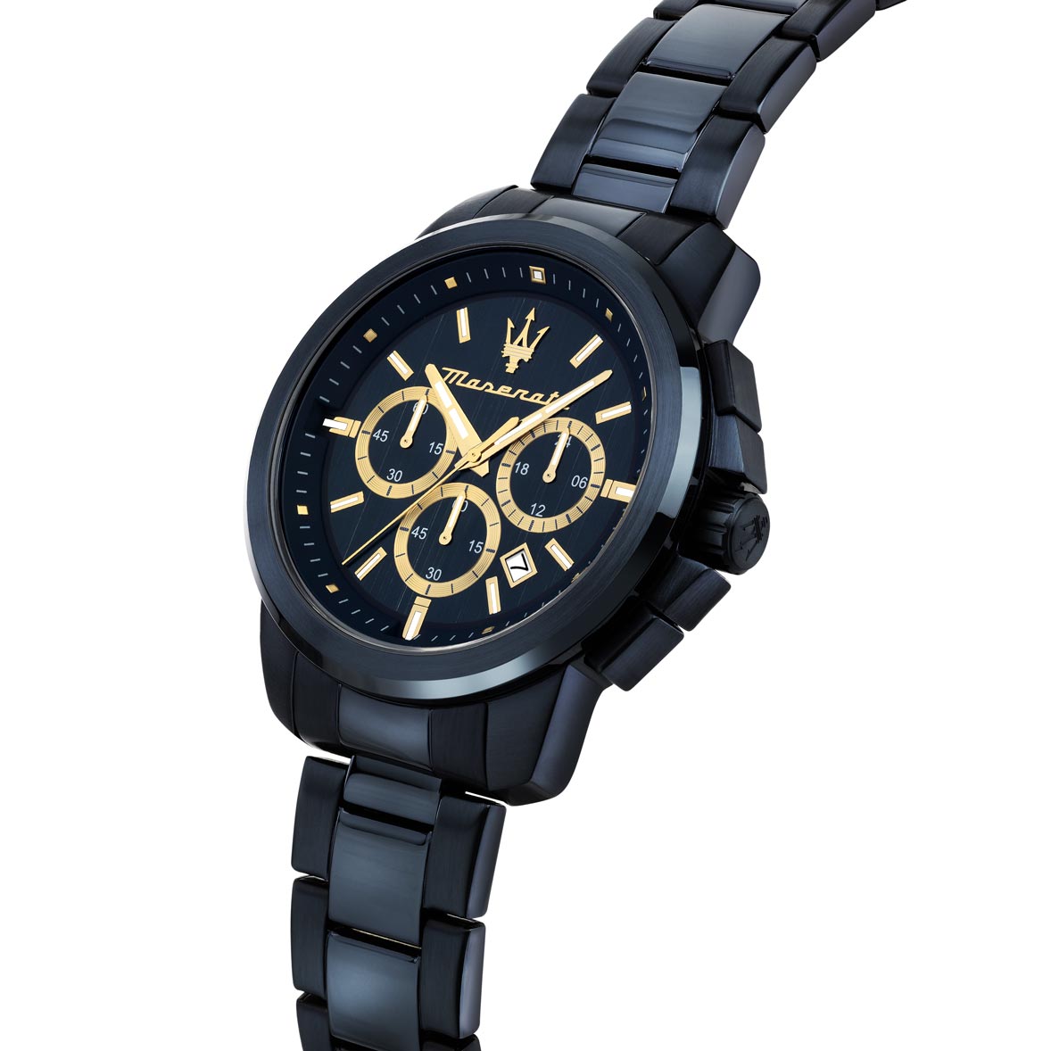 Maserati Successo metallband blå/stål  - R8873621042