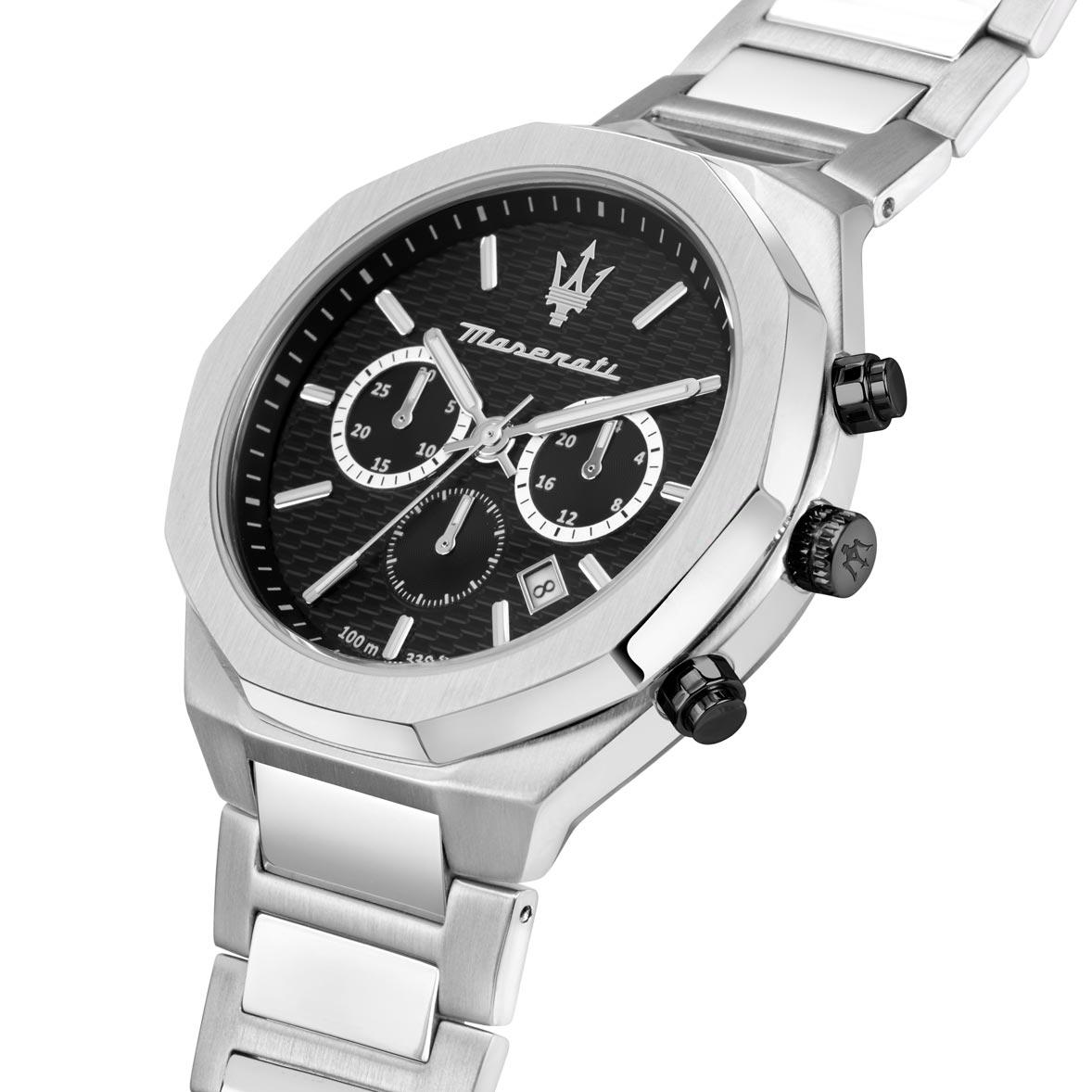 Maserati Stile metallband svart/stål  - R8873642004