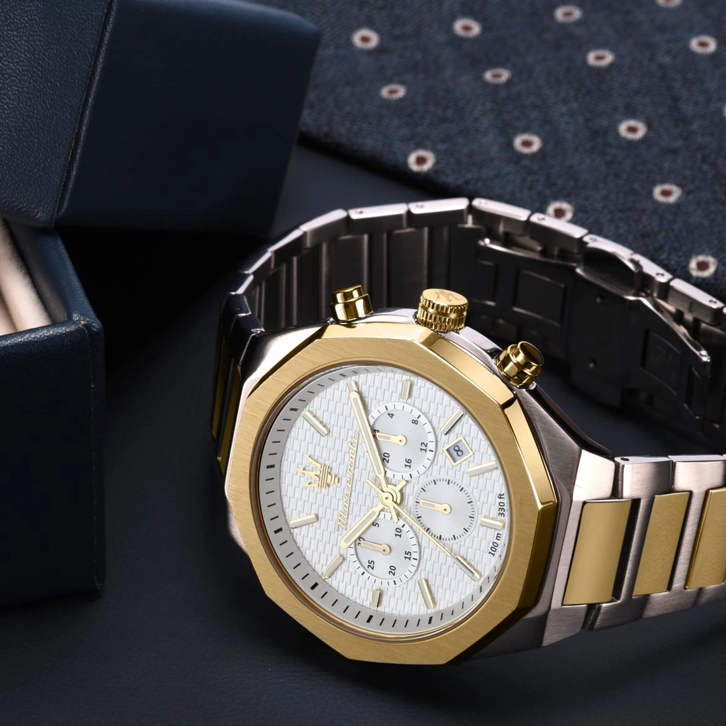 Maserati Stile metallband vit/bicolor - R8873642009