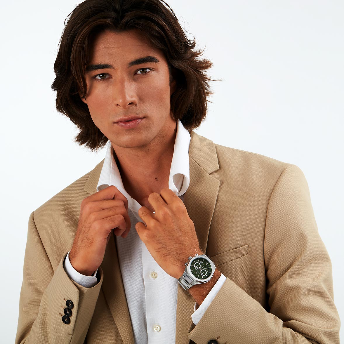 Maserati Stile metallband grön/stål  - R8873642011