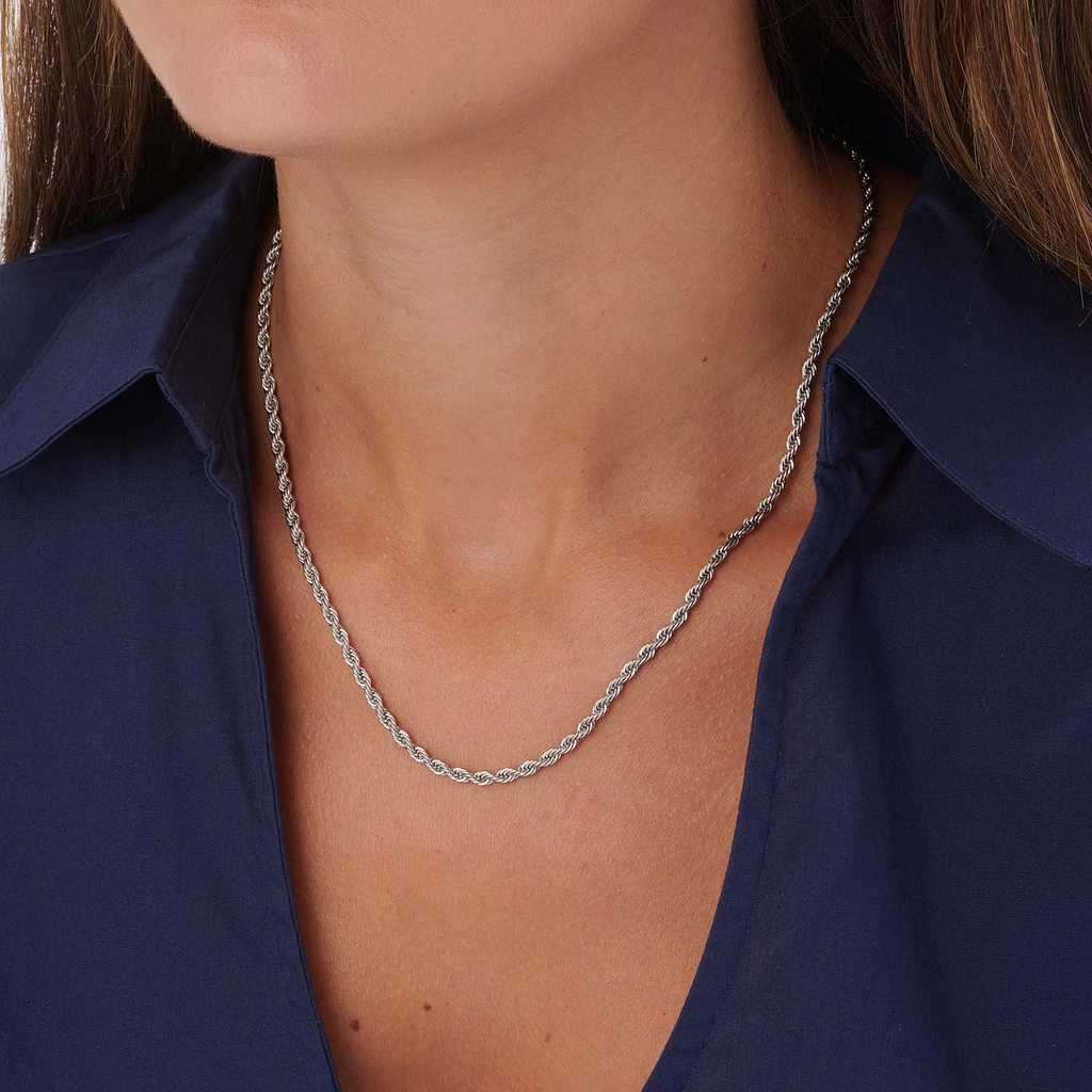 Stålhalsband replänk 3mm bred - 40+5cm