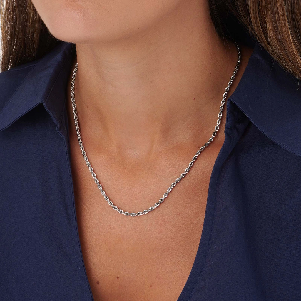 Stålhalsband replänk 3mm bred - 45+5cm