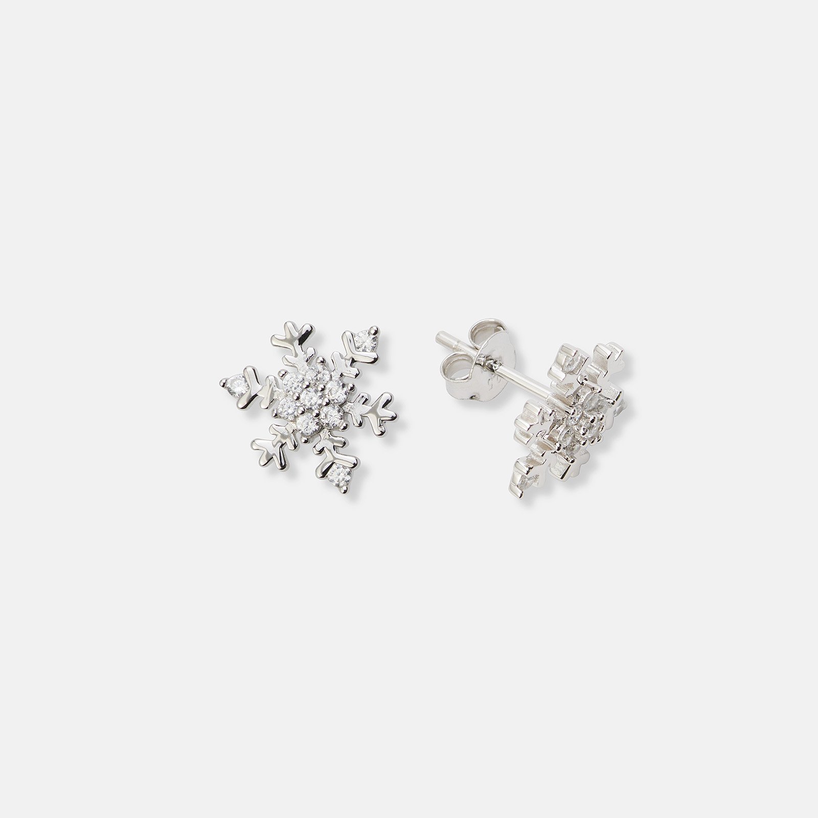 Örhängen & halsband set i äkta silver - snöflingor Örhängen & halsband set i äkta silver - snöflingor