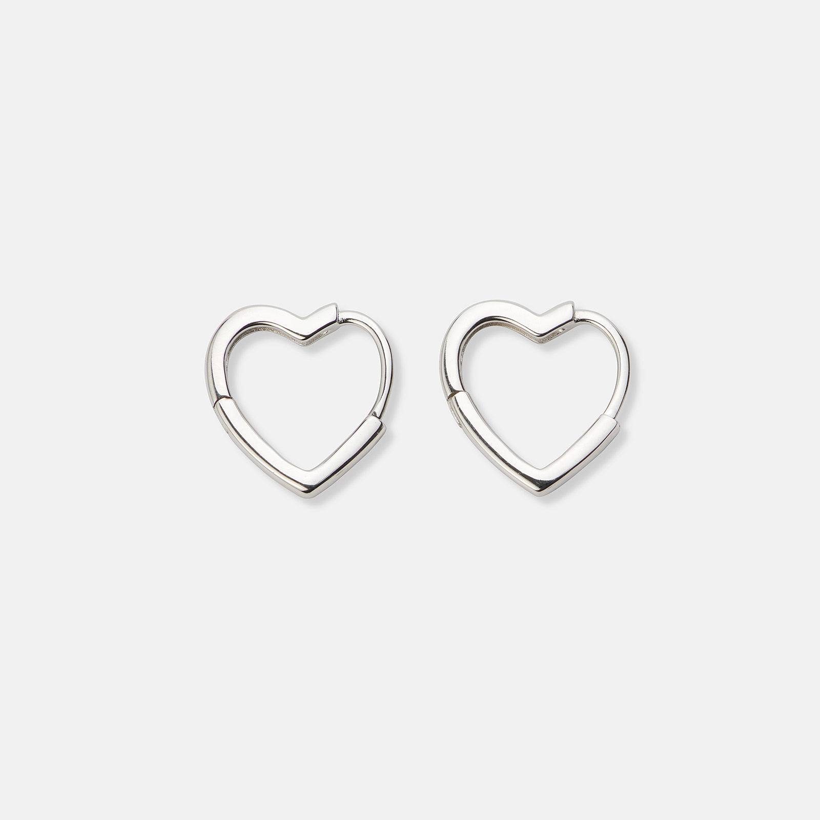 Örhängen & halsband set i äkta silver - länkade hjärtan