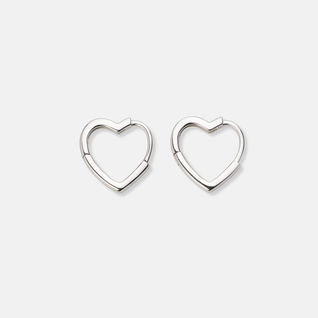 Örhängen & halsband set i äkta silver - länkade hjärtan