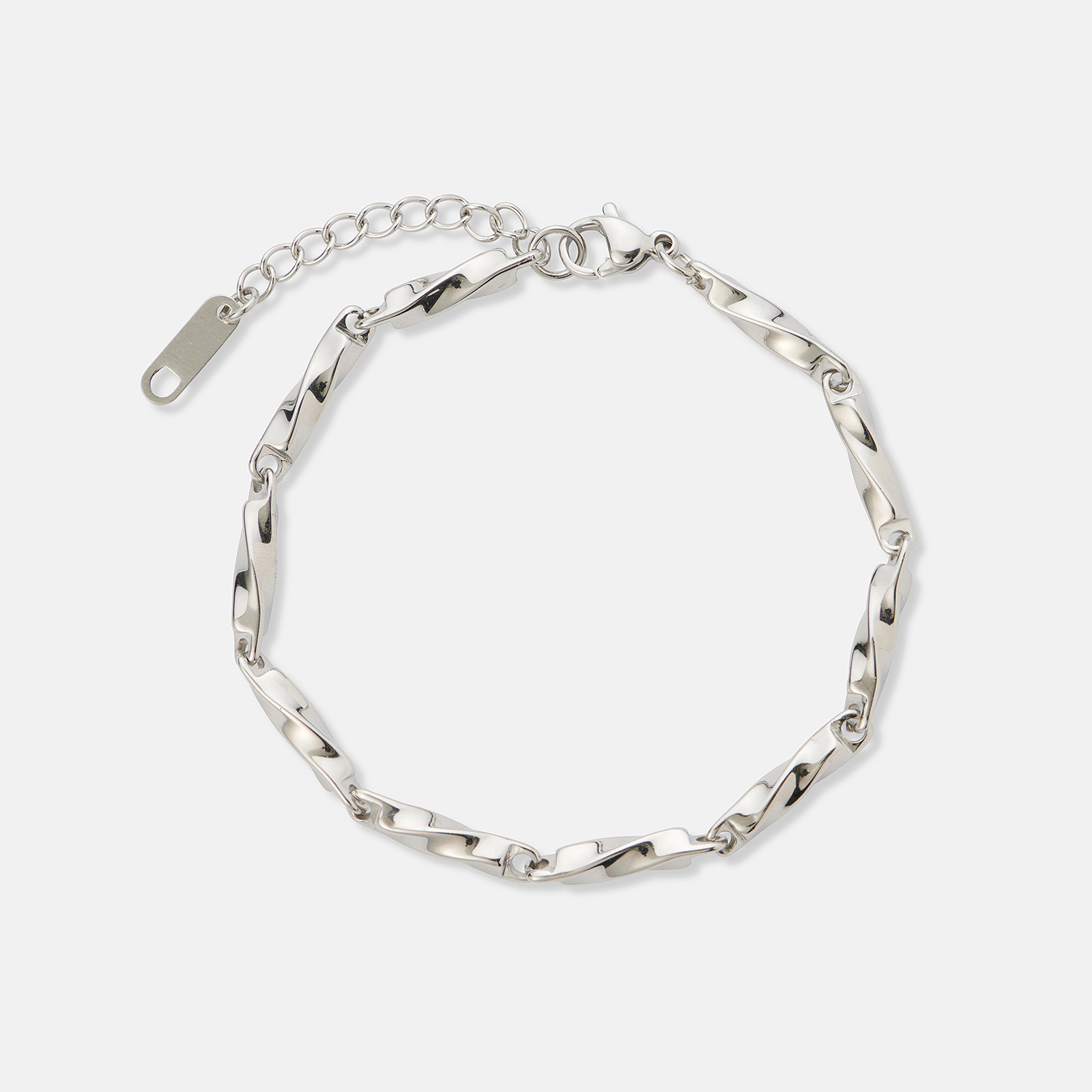 Stålarmband twist chain - 16+3cm