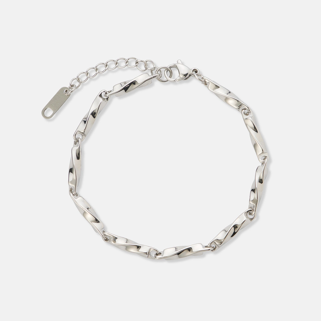 Stålarmband twist chain - 16+3cm