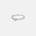 Ring i äkta silver - 3 mm Kubisk Zirkonia - 16