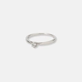 Ring i äkta silver - 3 mm Kubisk Zirkonia - 16