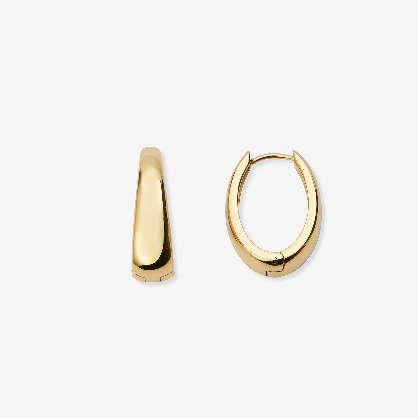 Guldpläterade stålörhängen, docerade hoops