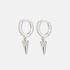 Silverörhängen hoops med spike - 12mm