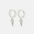 Silverörhängen hoops med spike - 12mm