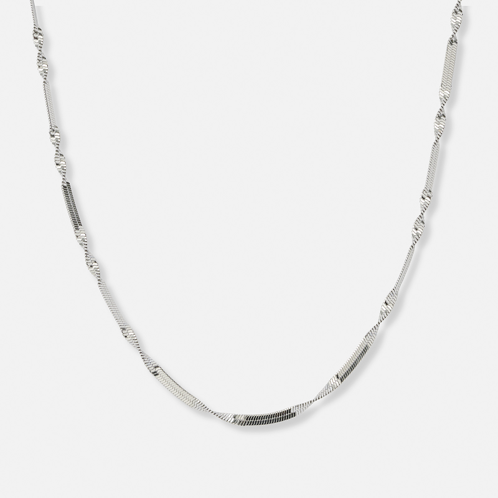 Stålhalsband twist chain - 40+5cm