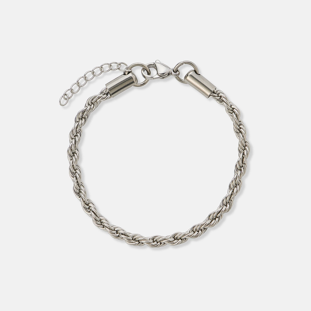 Stålarmband replänk 4mm bred - 16+3cm