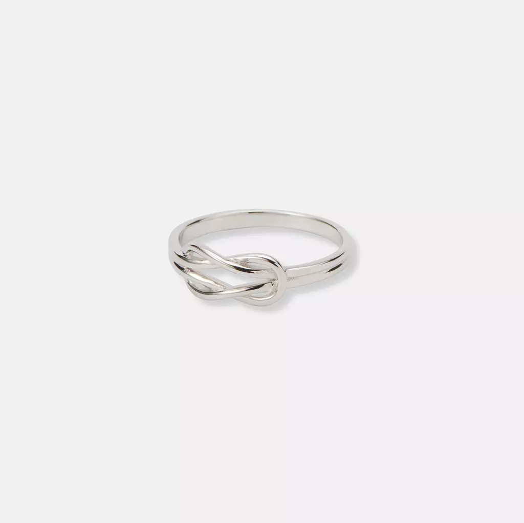 Ring i äkta silver - slät med infinitysymbol, 17