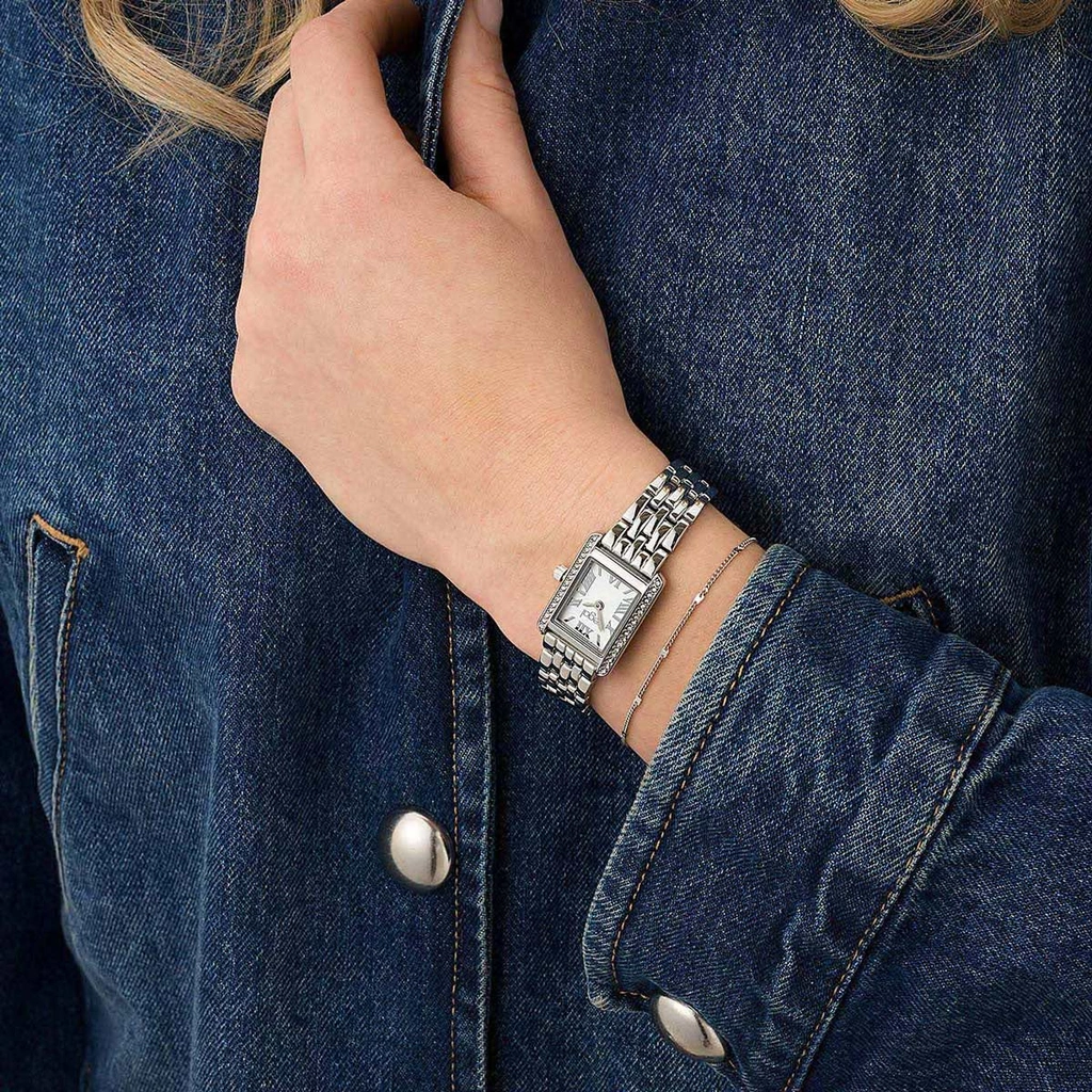 Regal klockset dam - metallband, silverton, 20x28mm