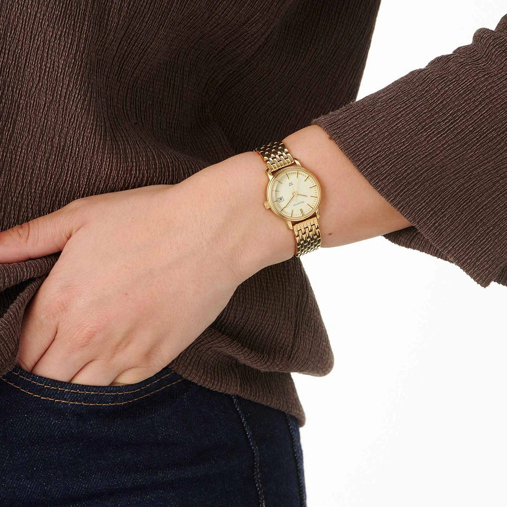 Moretime damklocka creme/guld - 25 mm