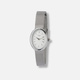 Regal damklocka, oval silver/vit
