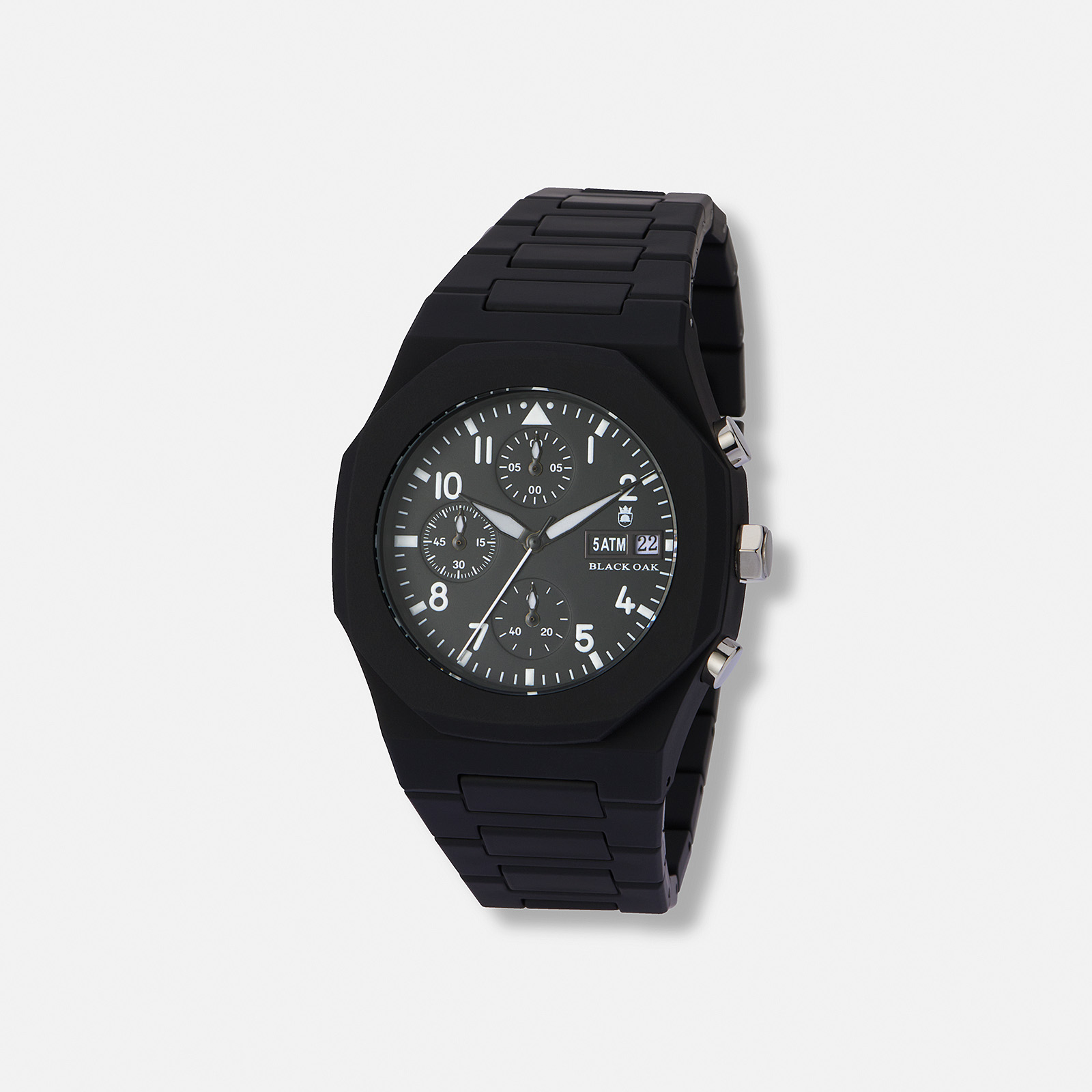 Black Oak Monarch Kronograf svart metall - 41 mm