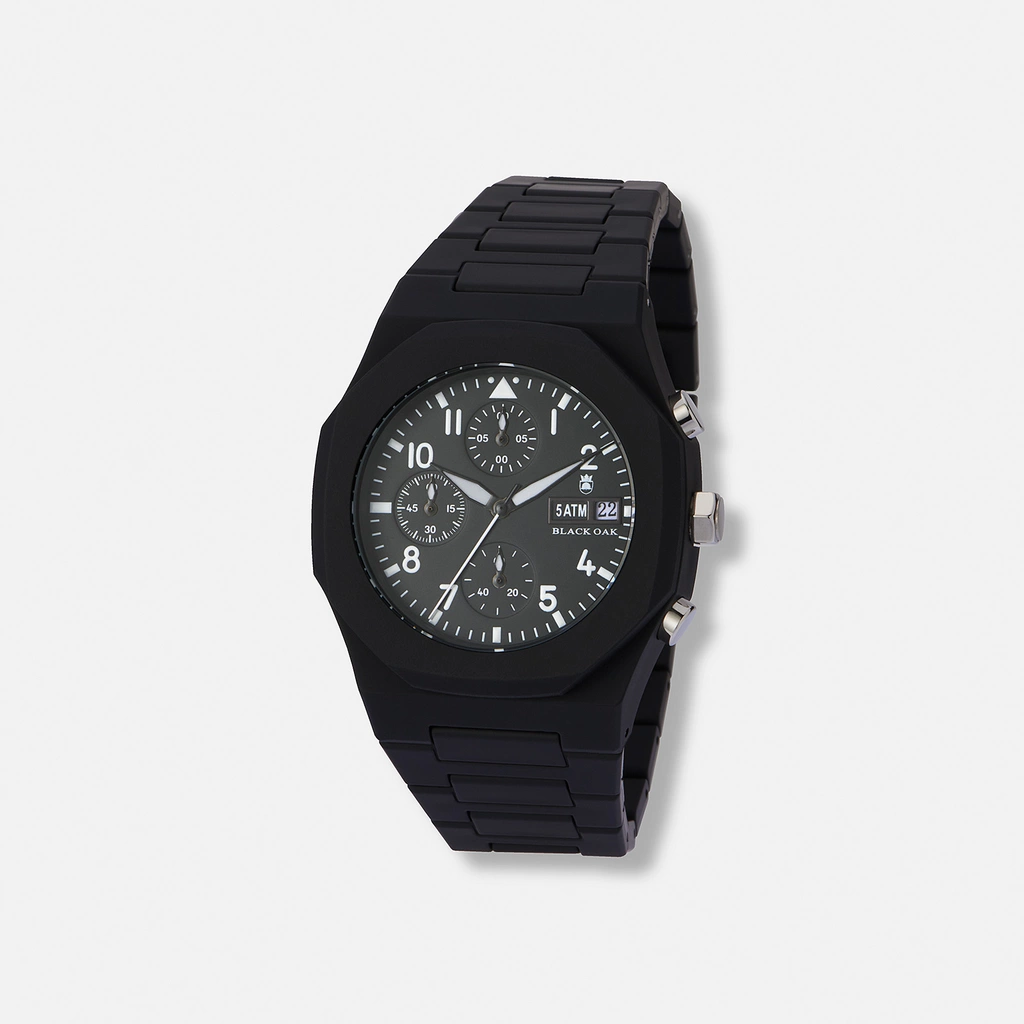 Black Oak Monarch Kronograf svart metall - 41 mm