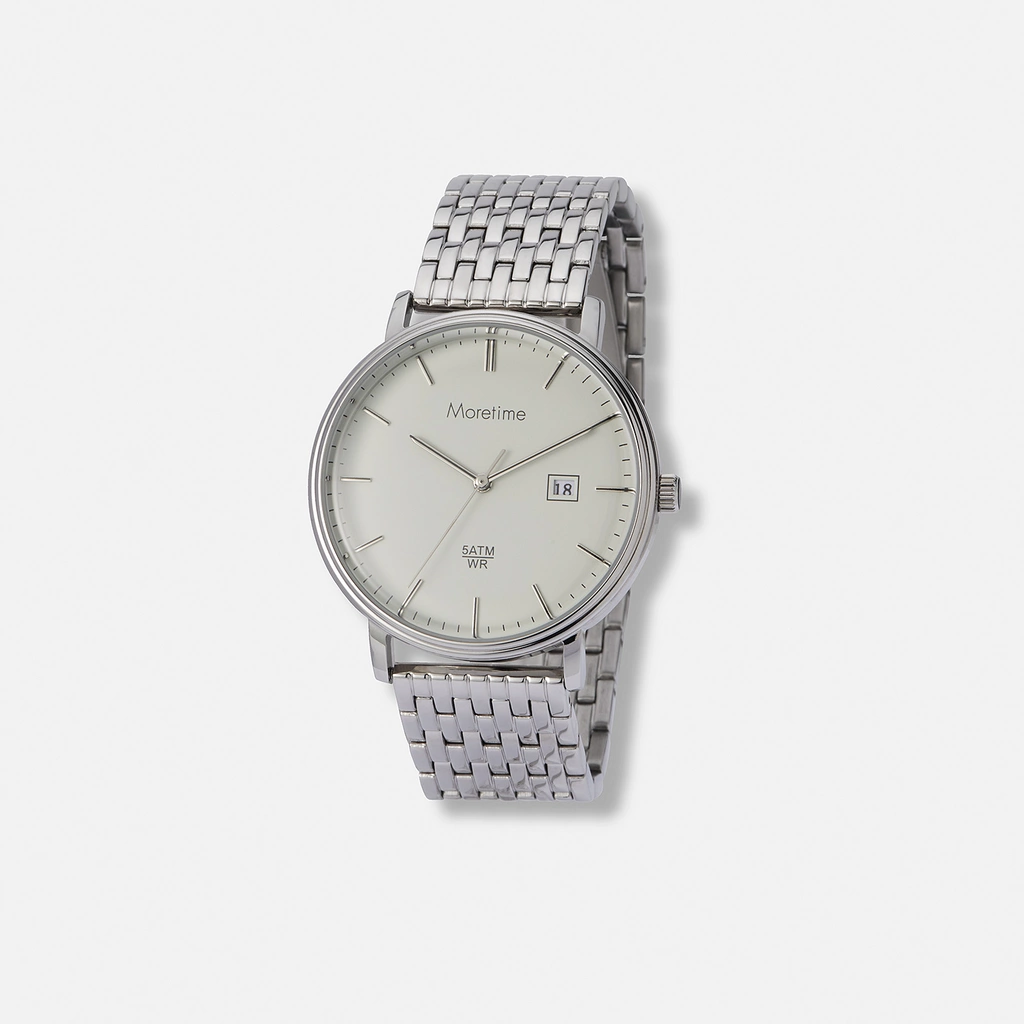 Moretime herrklocka metallband grå/silver - 40 mm