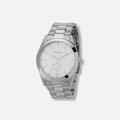 Moretime herrklocka metallband vit/silver - 40 mm