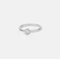 Ring i äkta silver - 5 mm Kubisk Zirkonia